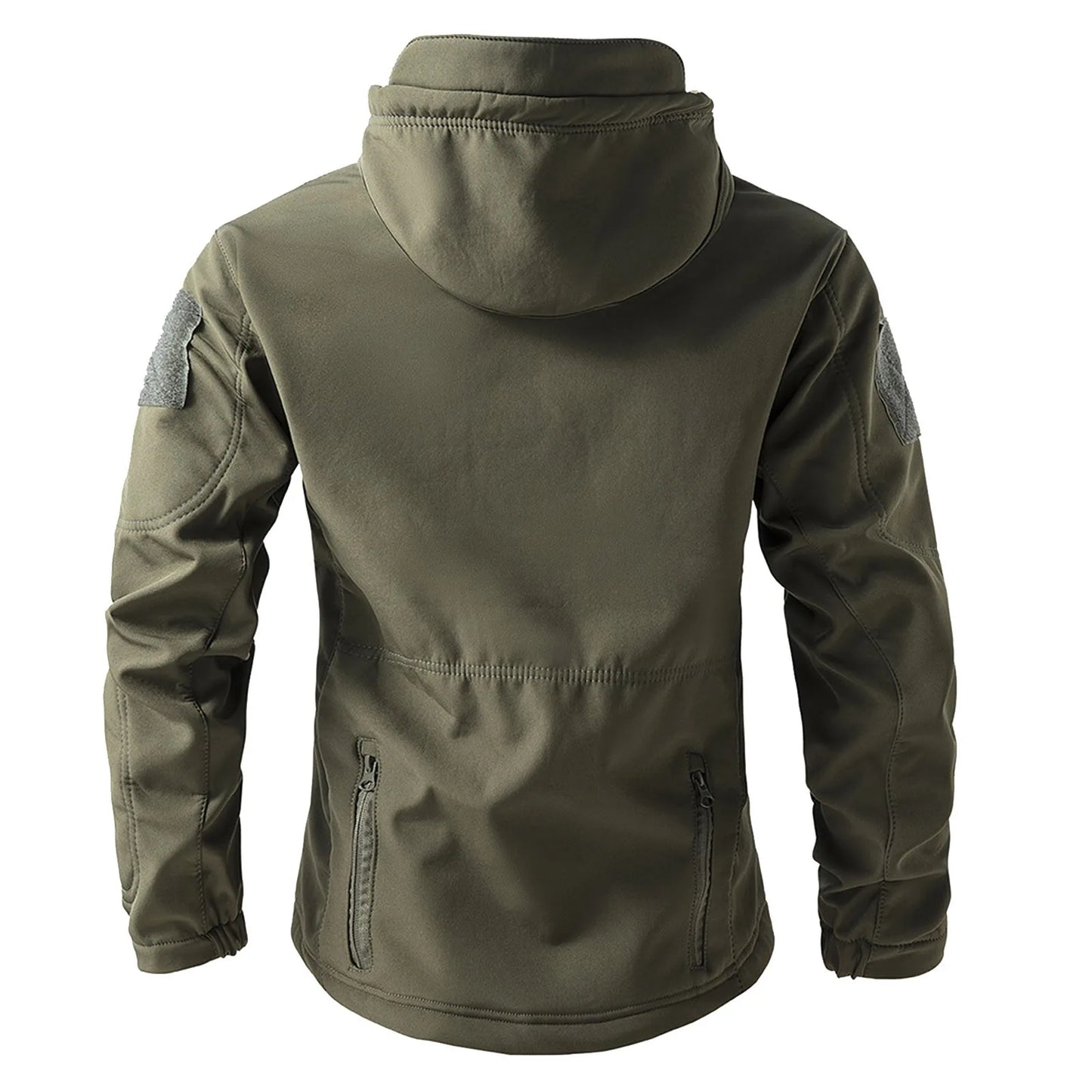 Men's Hooded Tactical Fleece Jackets Solid Outdoor Sport Climbing Hiking Camping Windbreak Multi-Pockets Three-in-One Outwears