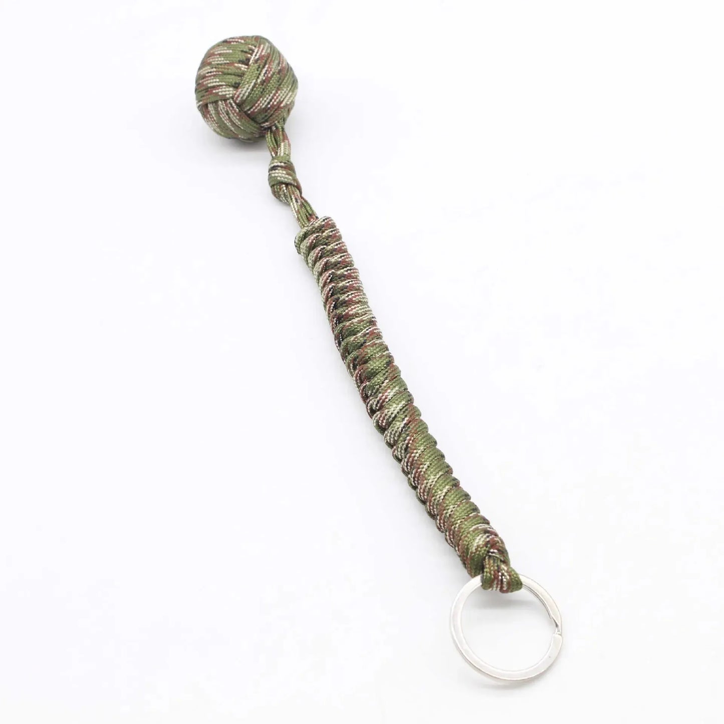 Monkey Fist Steel Ball Self-Defense Keychain with Emergency Rope (85g)