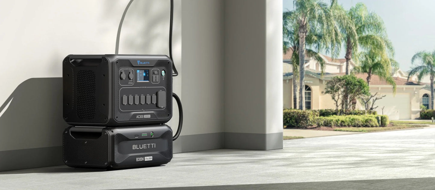 BLUETTI AC300 + B300K Expansion Battery – 3000W Off-Grid Power System (2764.8Wh)