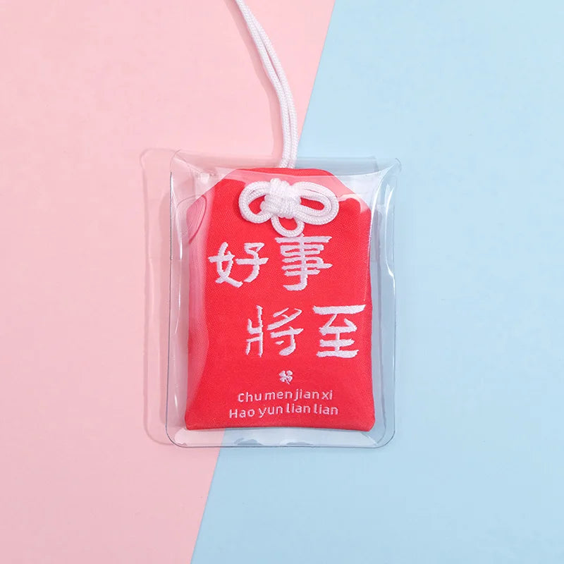 Japanese Prayer Omamori Pray Fortune Beauty Health Safety Lucky Charms Wealth Bag Guard Talisman Pendant Keychain Couple Gift