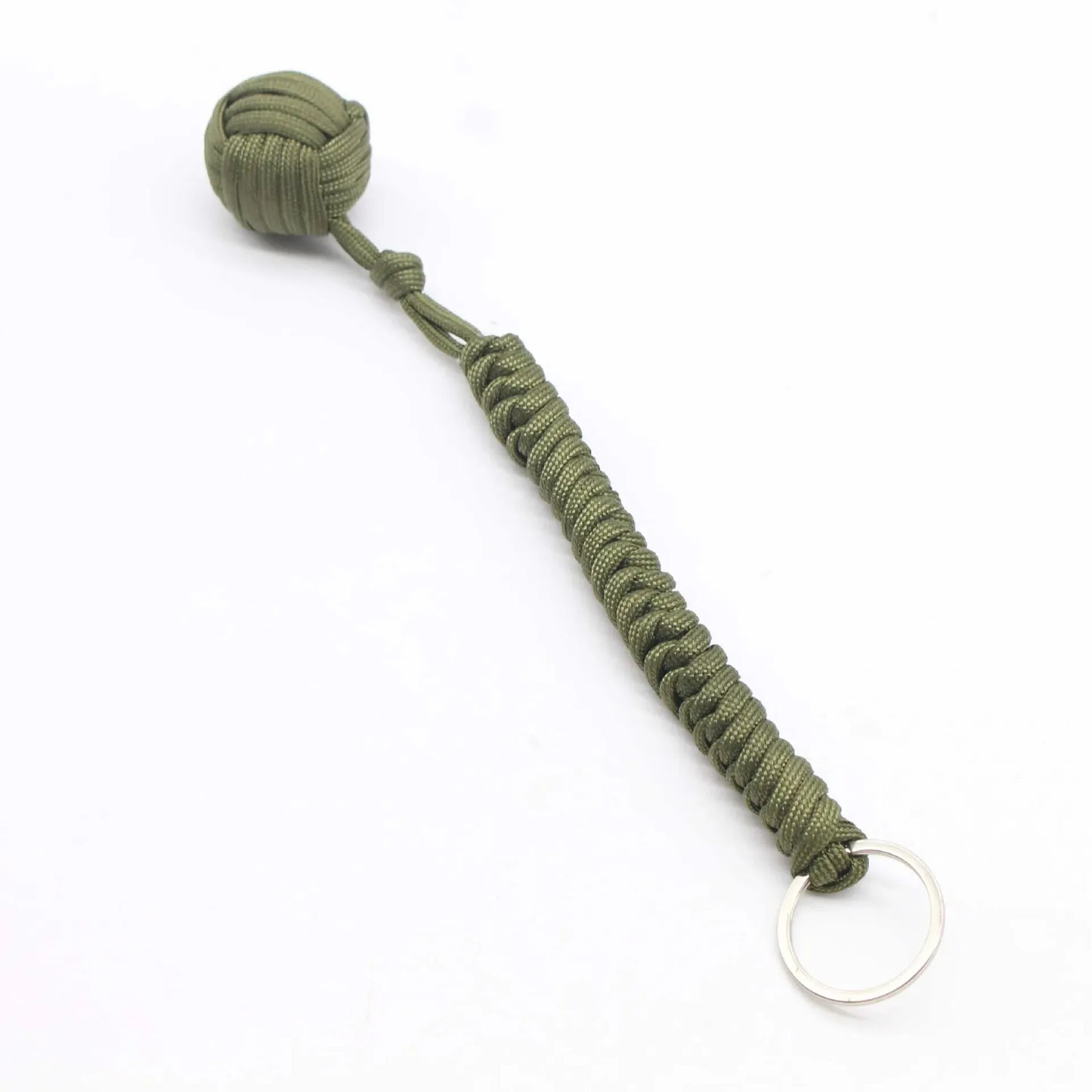 Monkey Fist Steel Ball Self-Defense Keychain with Emergency Rope (85g)