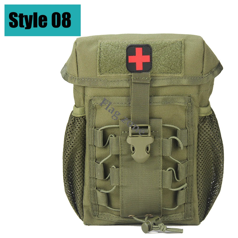 Molle Tactical Waist Bag Outdoor Emergency EDC Pouch Camping Medical Accessories Molle Tools Hunting Fanny Pack First Aid Kit