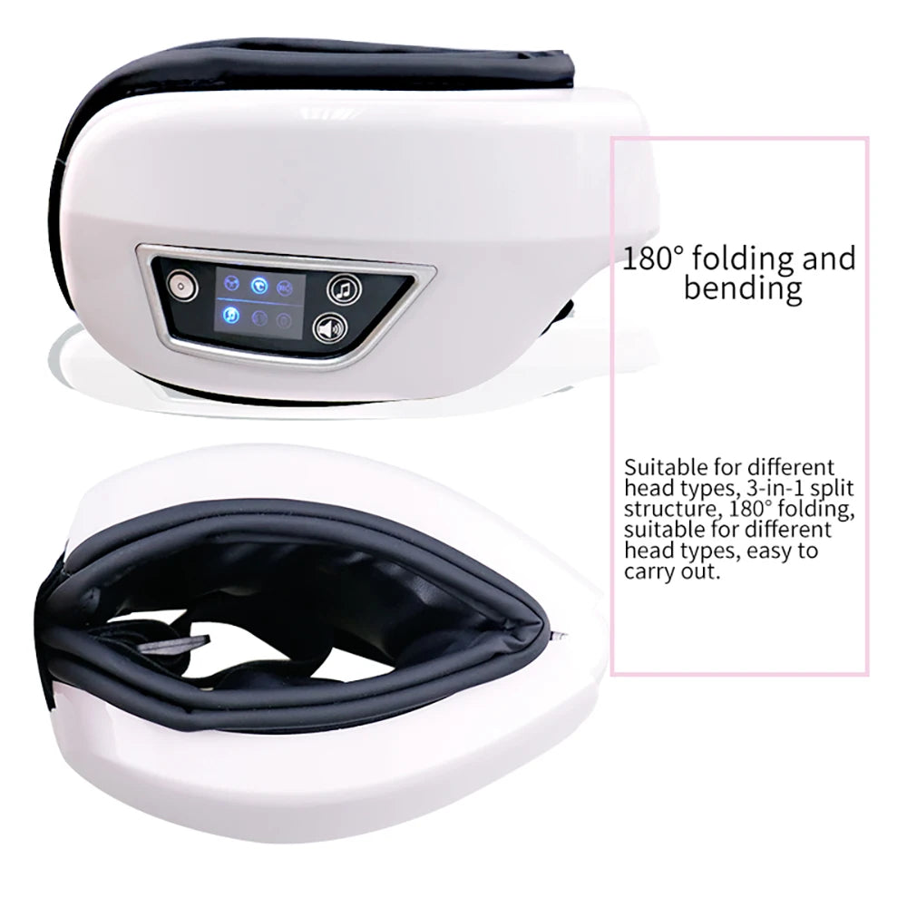 6D Smart Vibration Eye Therapy Massager Mask with Bluetooth Music