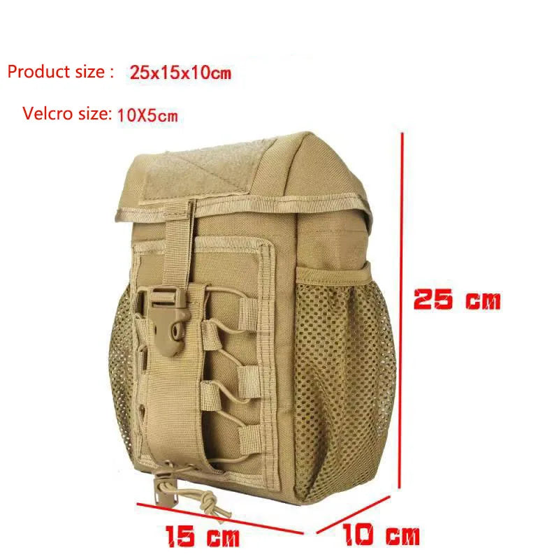 Molle Tactical Waist Bag Outdoor Emergency EDC Pouch Camping Medical Accessories Molle Tools Hunting Fanny Pack First Aid Kit