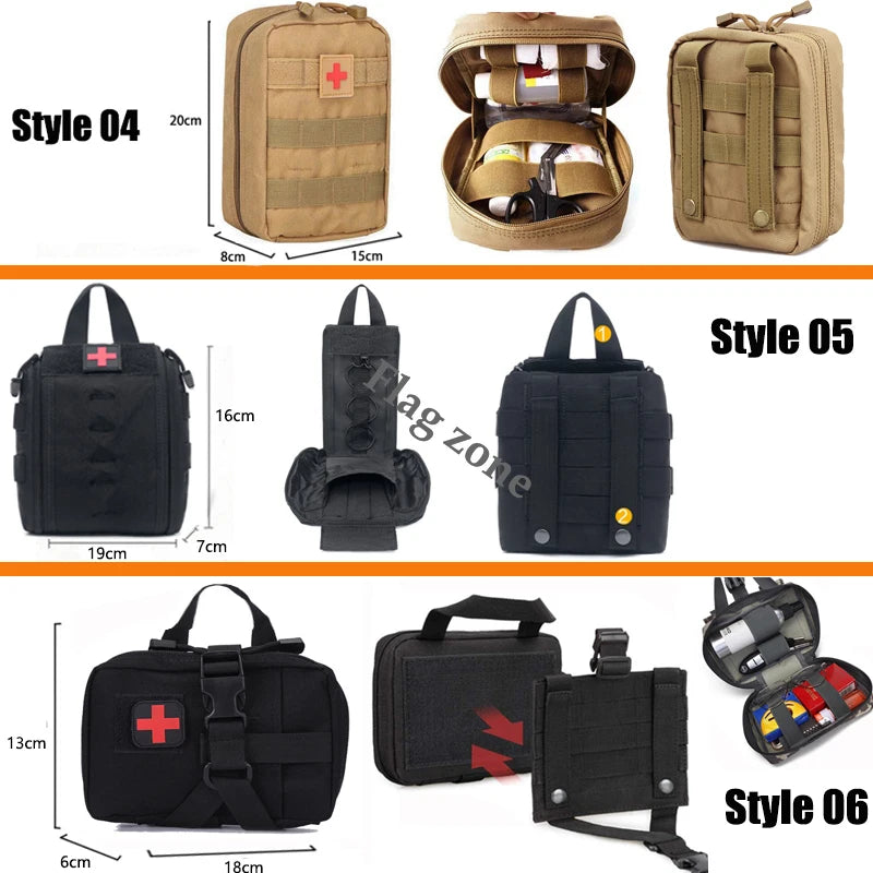 Molle Tactical Waist Bag Outdoor Emergency EDC Pouch Camping Medical Accessories Molle Tools Hunting Fanny Pack First Aid Kit