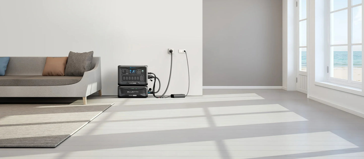 BLUETTI AC300 + B300K Expansion Battery – 3000W Off-Grid Power System (2764.8Wh)