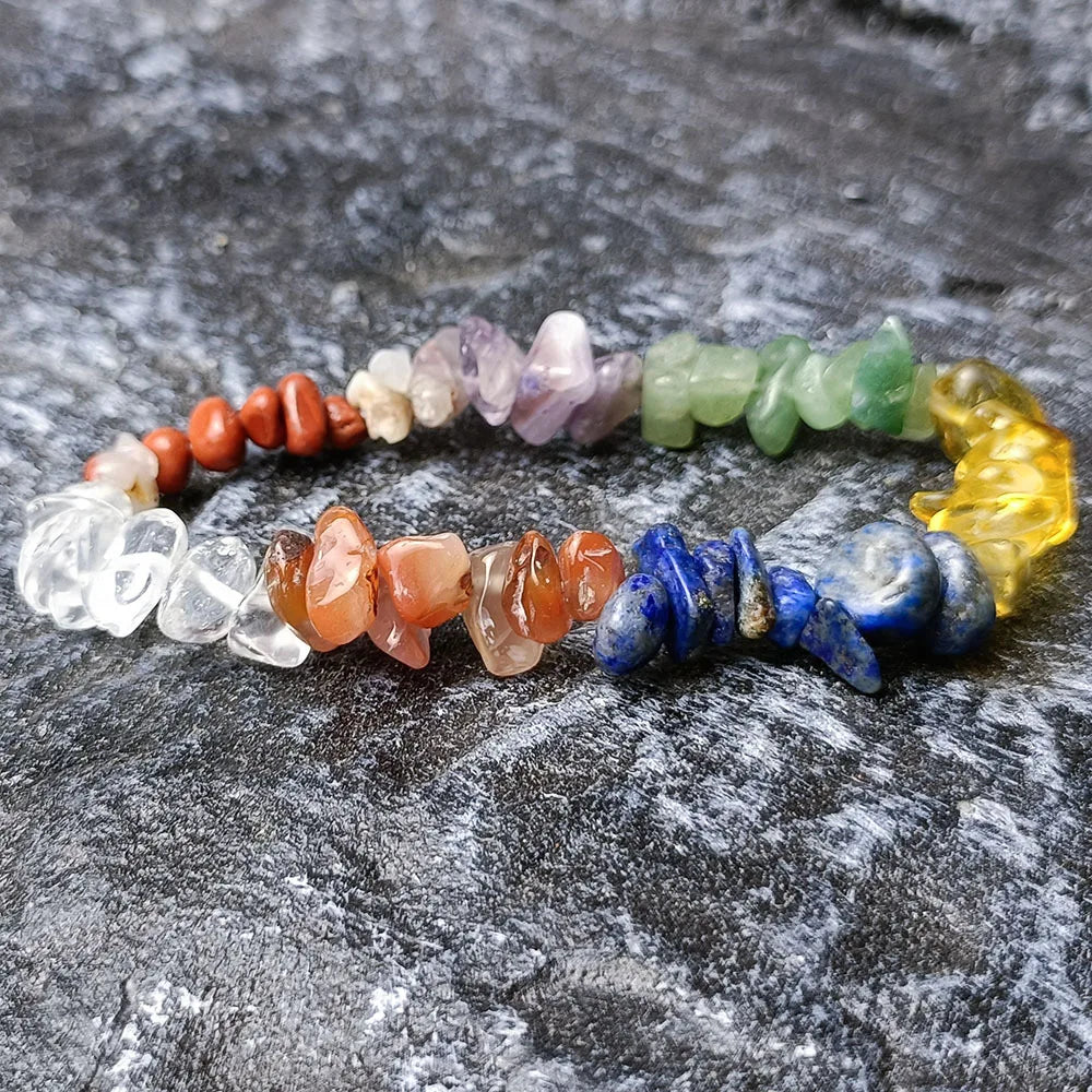 11pcs/Set with Gift Box Natural Healing Crystal Stone Chakras Bracelet Quartz Mineral Ornaments Crafts Hexagon Pendant Necklaces