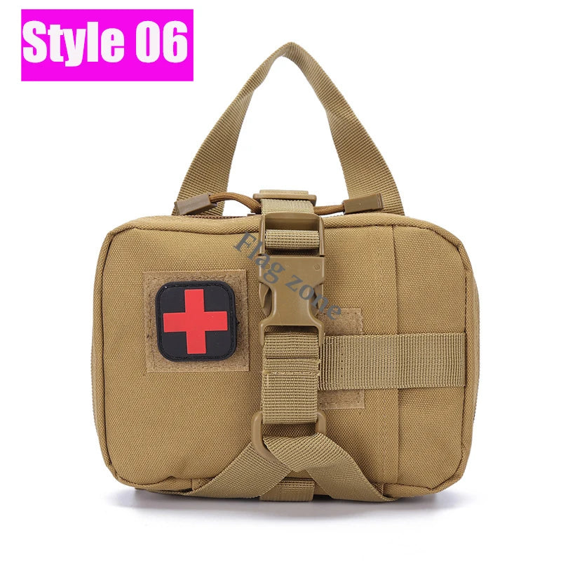 Molle Tactical Waist Bag Outdoor Emergency EDC Pouch Camping Medical Accessories Molle Tools Hunting Fanny Pack First Aid Kit