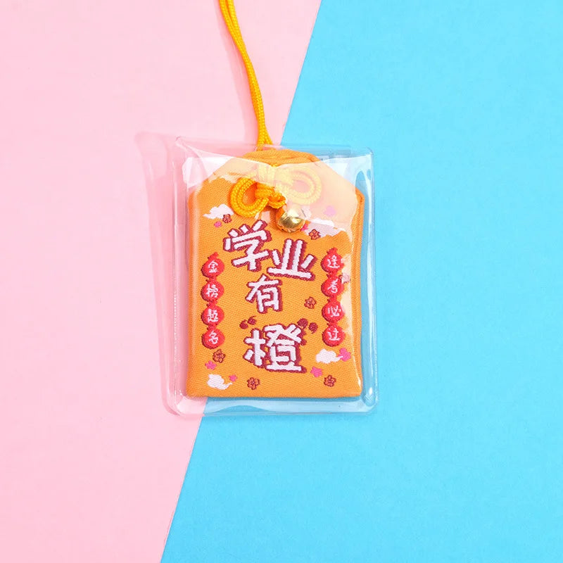 Japanese Prayer Omamori Pray Fortune Beauty Health Safety Lucky Charms Wealth Bag Guard Talisman Pendant Keychain Couple Gift