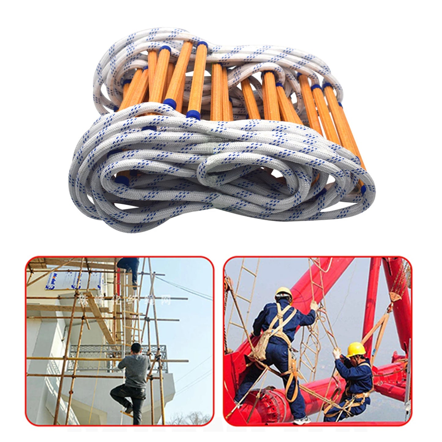 3M Emergency Escape Ladder Rope Fire Escape Rope Ladder Engineering Climbing Ladder High-Altitude Rescue