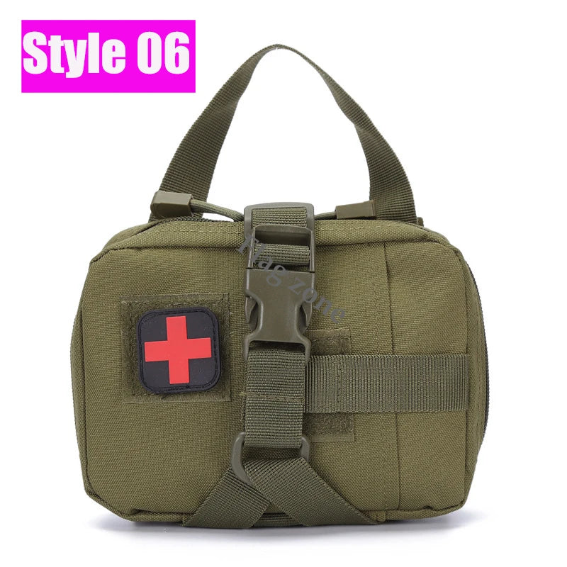 Molle Tactical Waist Bag Outdoor Emergency EDC Pouch Camping Medical Accessories Molle Tools Hunting Fanny Pack First Aid Kit