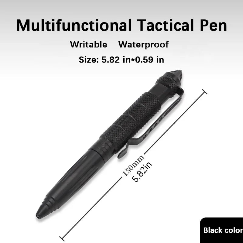 Multi-Function Tactical Pen Quality Steel Non-Slip Portable Self-Defense Aluminum Glass Breaker Survival Tool Writable