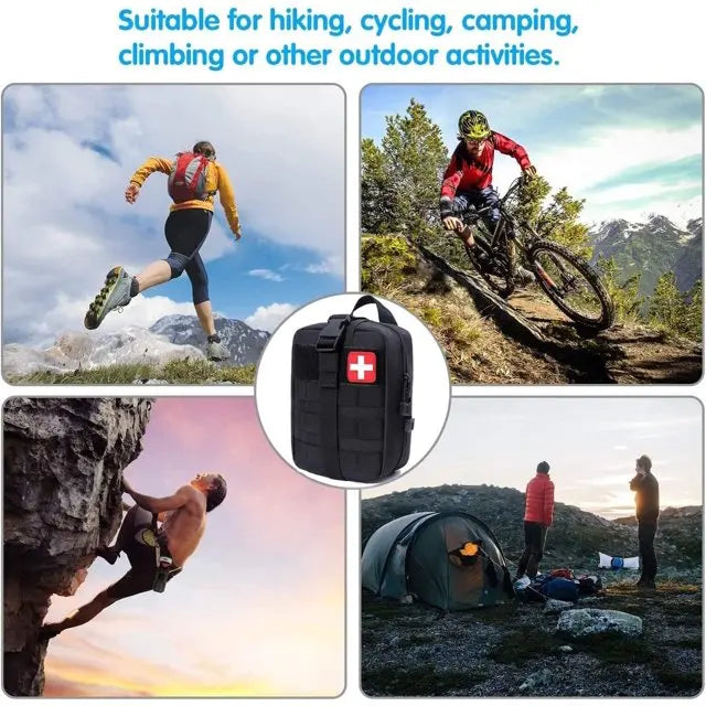 156 pcs 30 in 1 Home Outdoor Travel First Aid Kit, Camping, Boating, Hiking, Multifunctional Portable Mountaineering Kit