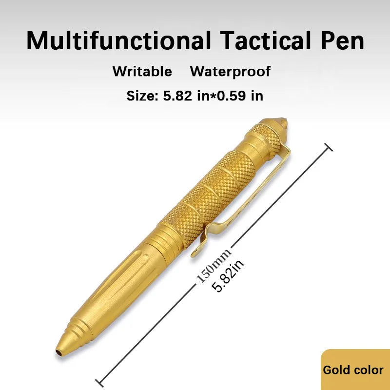 Multi-Function Tactical Pen Quality Steel Non-Slip Portable Self-Defense Aluminum Glass Breaker Survival Tool Writable