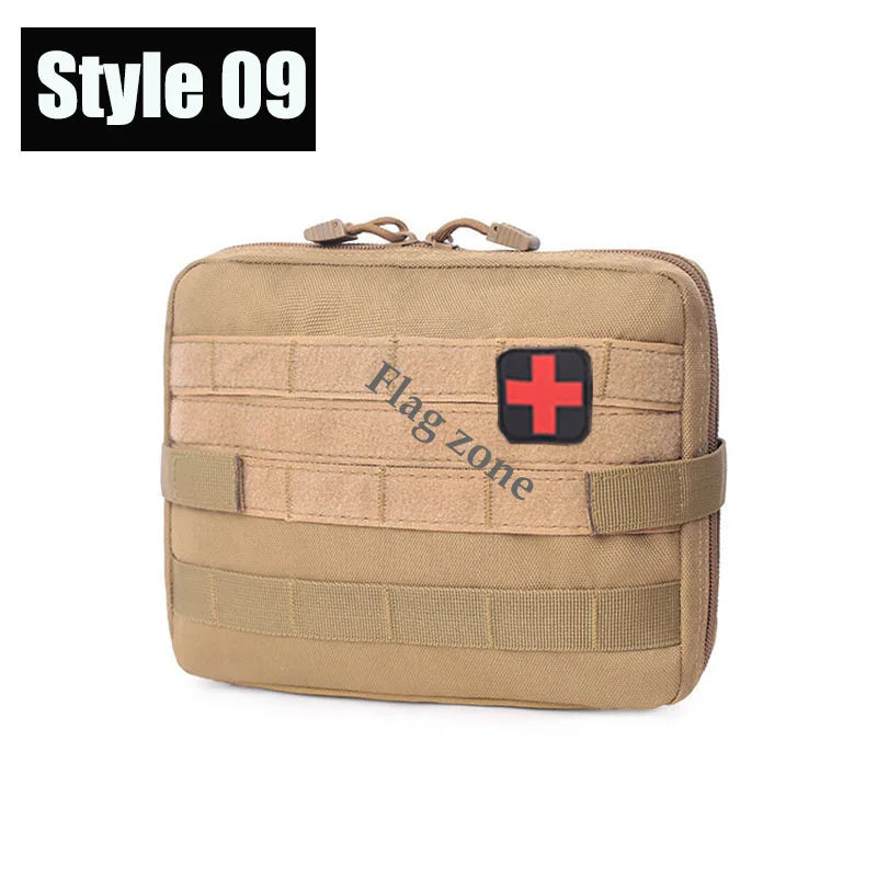 Molle Tactical Waist Bag Outdoor Emergency EDC Pouch Camping Medical Accessories Molle Tools Hunting Fanny Pack First Aid Kit