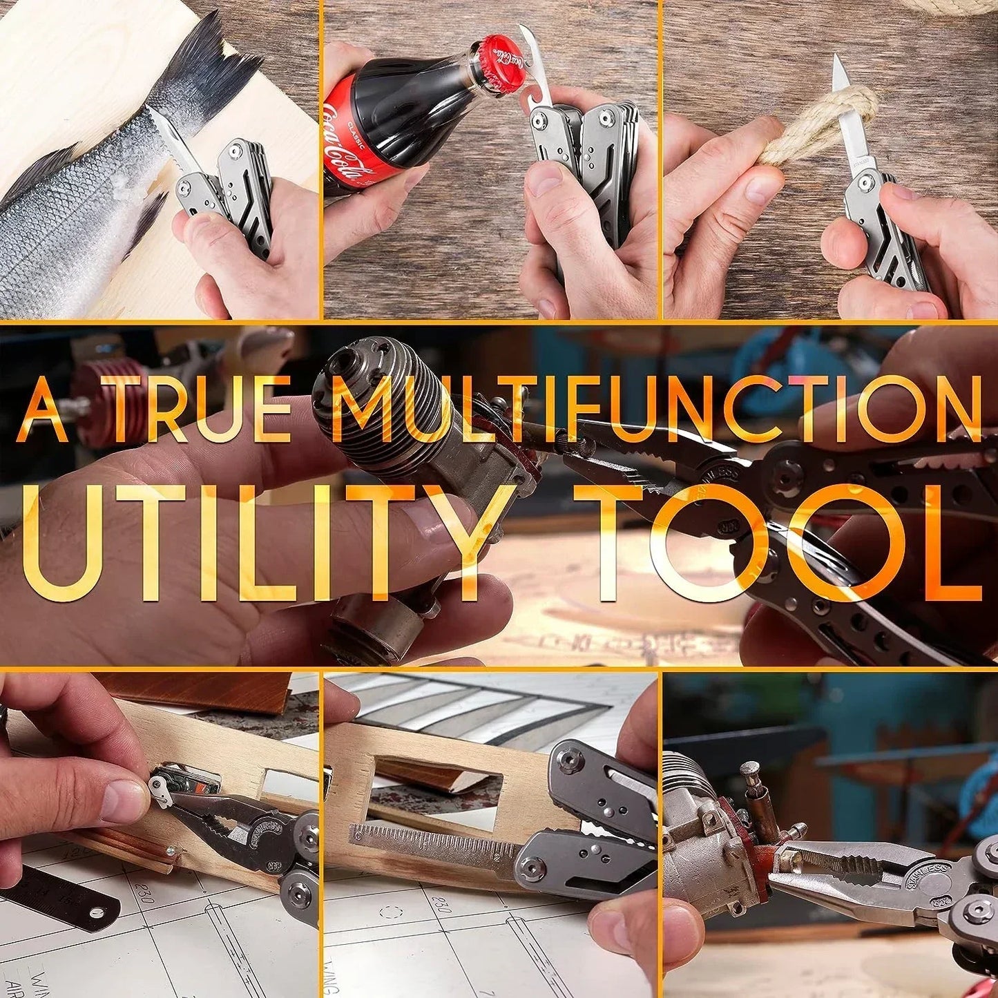 24-in-1 Professional Multi-Tool – Heavy-Duty Survival Pliers with Knife, Screwdrivers & More