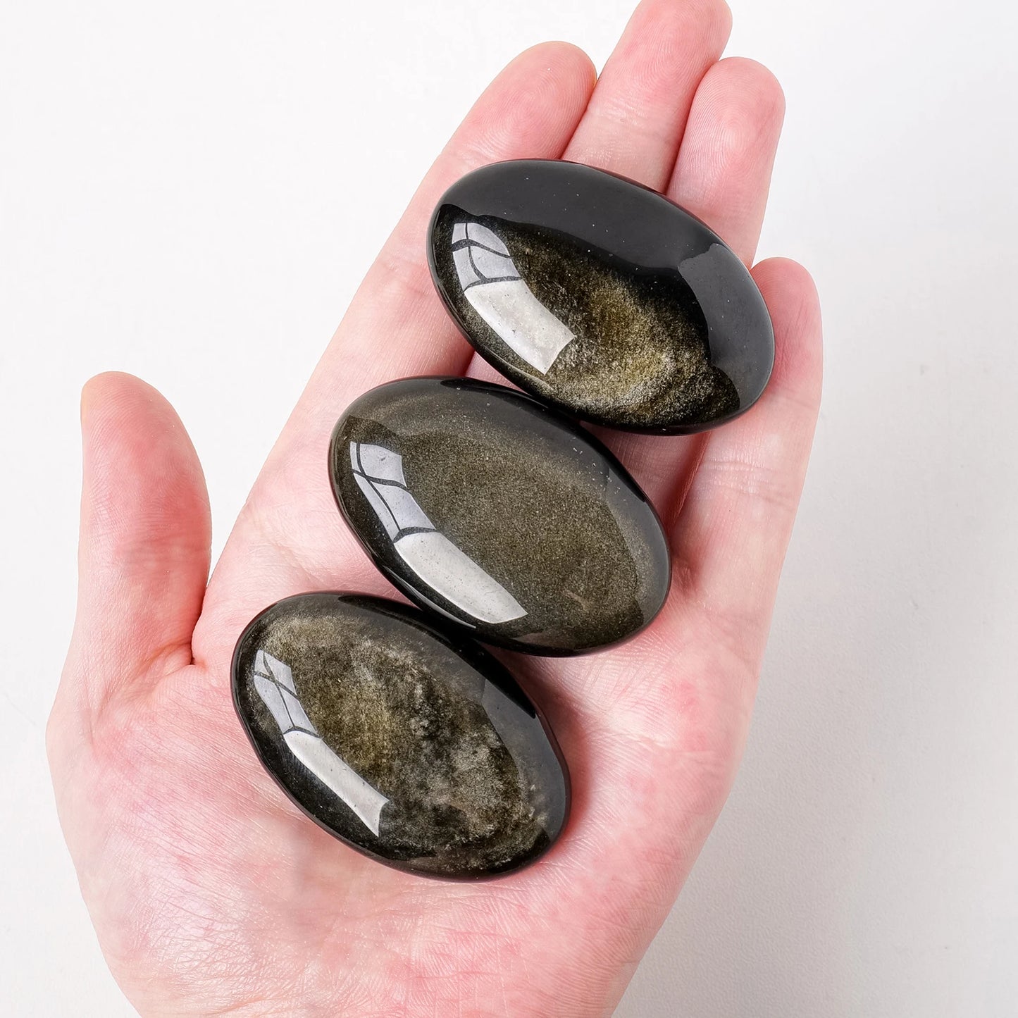 Golden Obsidian Palm Stone | Molten Sun Amulet