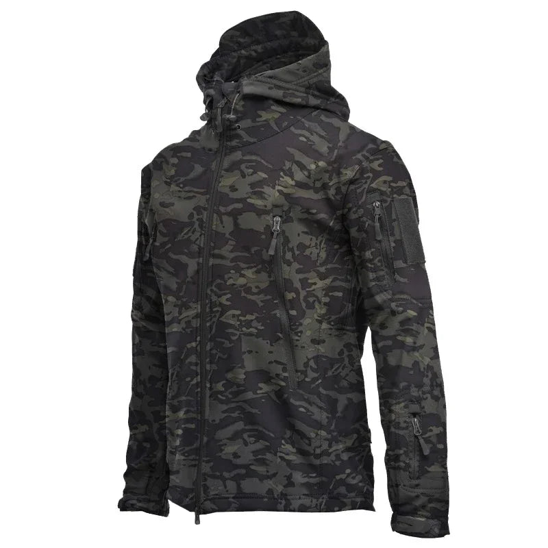 Customizable Hot Selling Military Waterproof Jacket Men's jacket Outdoor Soft Fleece Women's Windproof Breathable Thermal Hooded