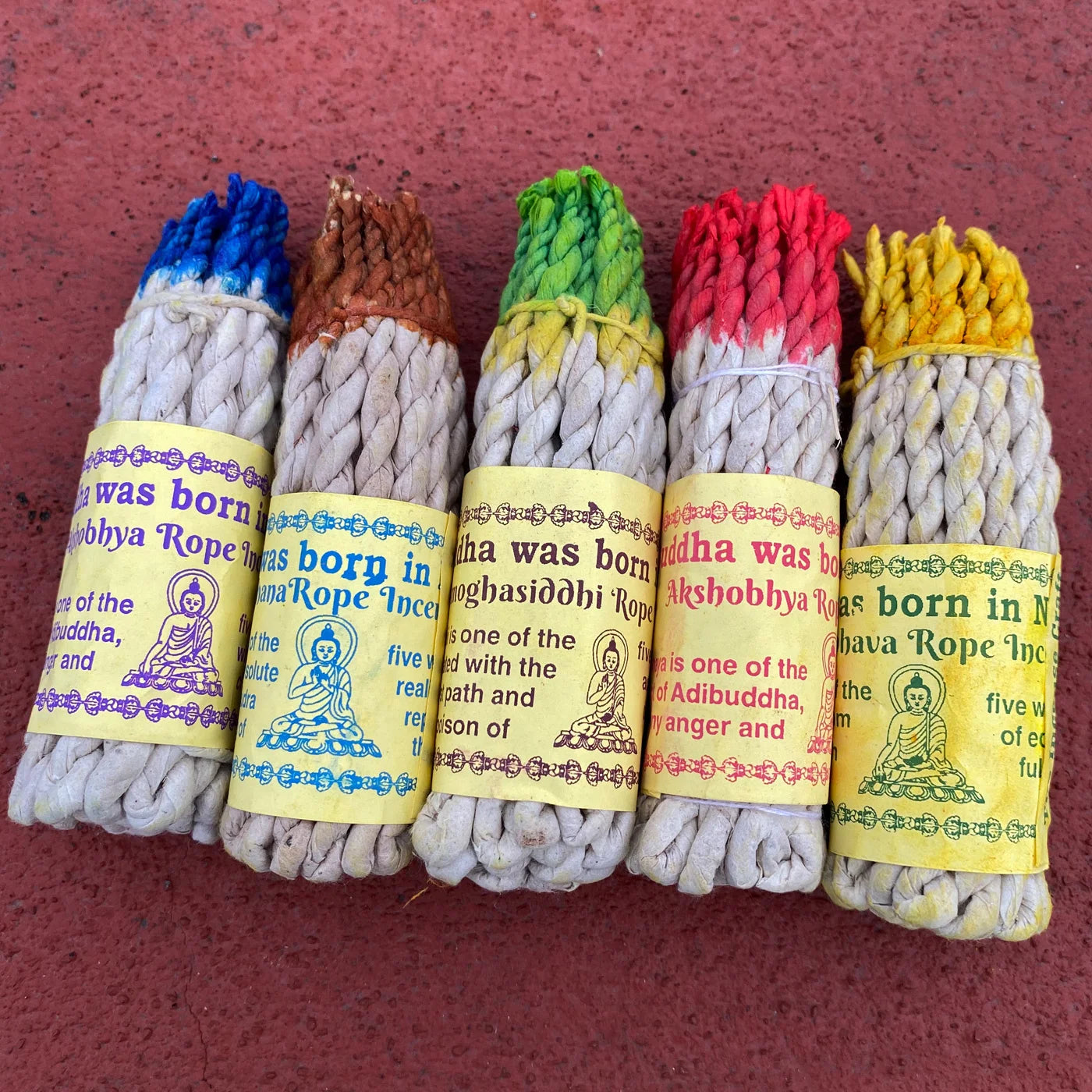 Nepal Handmade Herbal Rope 25 Bundle White Sage Buddha Incense String for Home Bedroom Temple Meditation Herbs