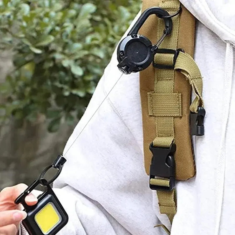 Heavy-Duty Retractable Anti-Theft Tactical Keychain