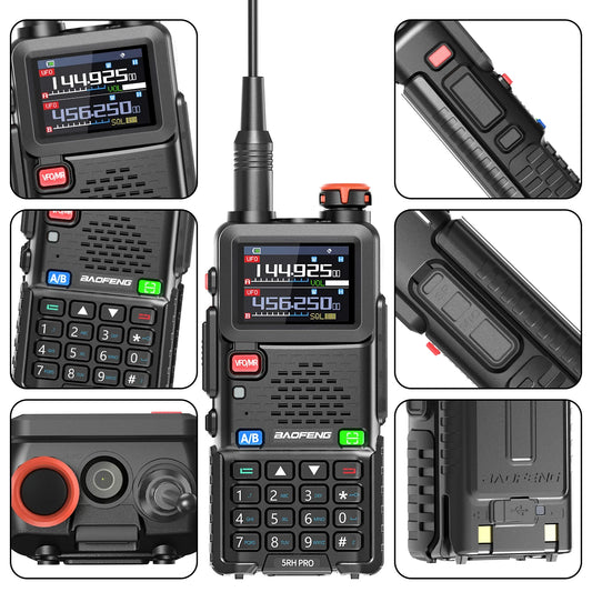 📡 Baofeng UV-5RH PRO Bluetooth + GPS Walkie Talkie – Long-Range Multi-Band Two-Way Radio with Type-C Charging for Grid-Down Survival, Travel & Tactical Teams