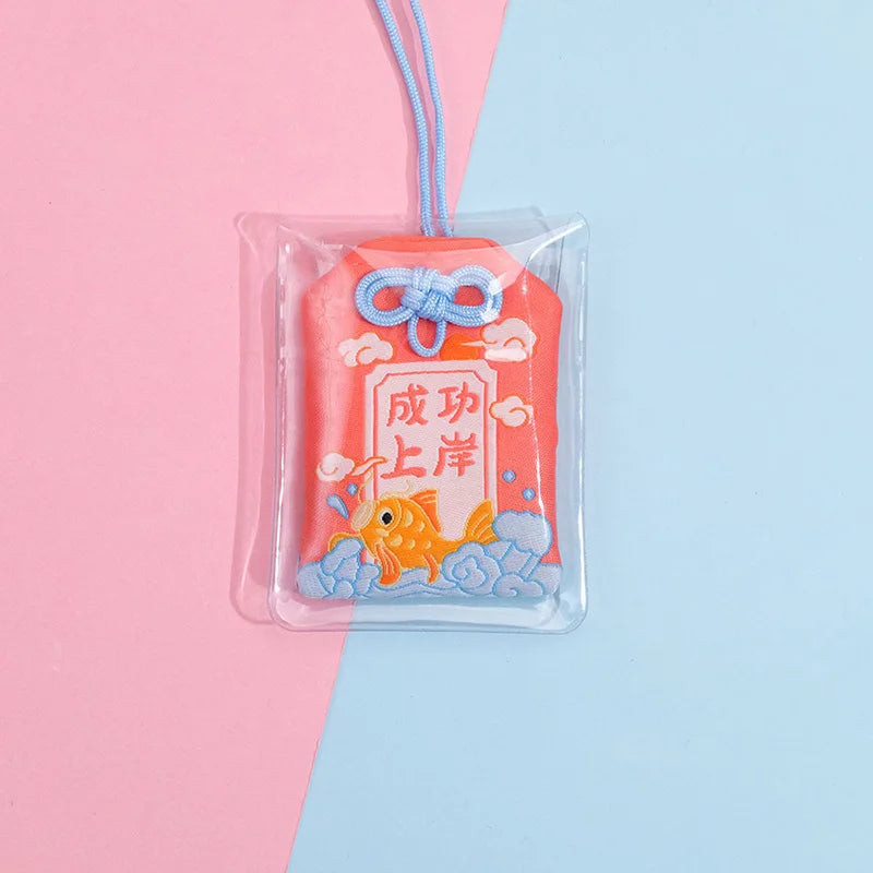 Japanese Prayer Omamori Pray Fortune Beauty Health Safety Lucky Charms Wealth Bag Guard Talisman Pendant Keychain Couple Gift