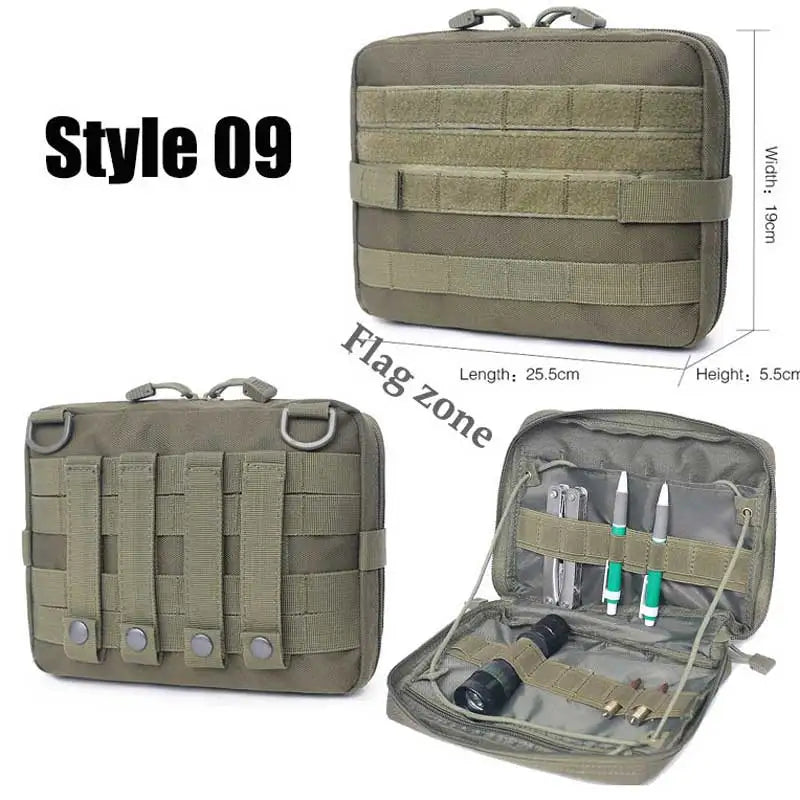 Molle Tactical Waist Bag Outdoor Emergency EDC Pouch Camping Medical Accessories Molle Tools Hunting Fanny Pack First Aid Kit