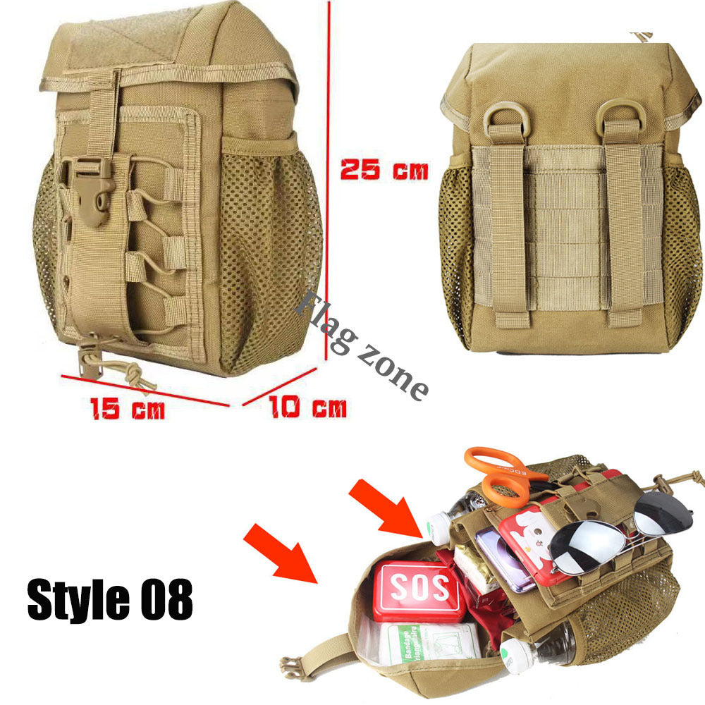 Molle Tactical Waist Bag Outdoor Emergency EDC Pouch Camping Medical Accessories Molle Tools Hunting Fanny Pack First Aid Kit