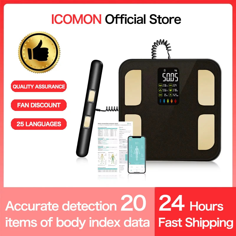 Smart Bioimpedance Scale – Advanced Digital Body Composition Analyzer with 20 Metrics, VA Display & App Integration