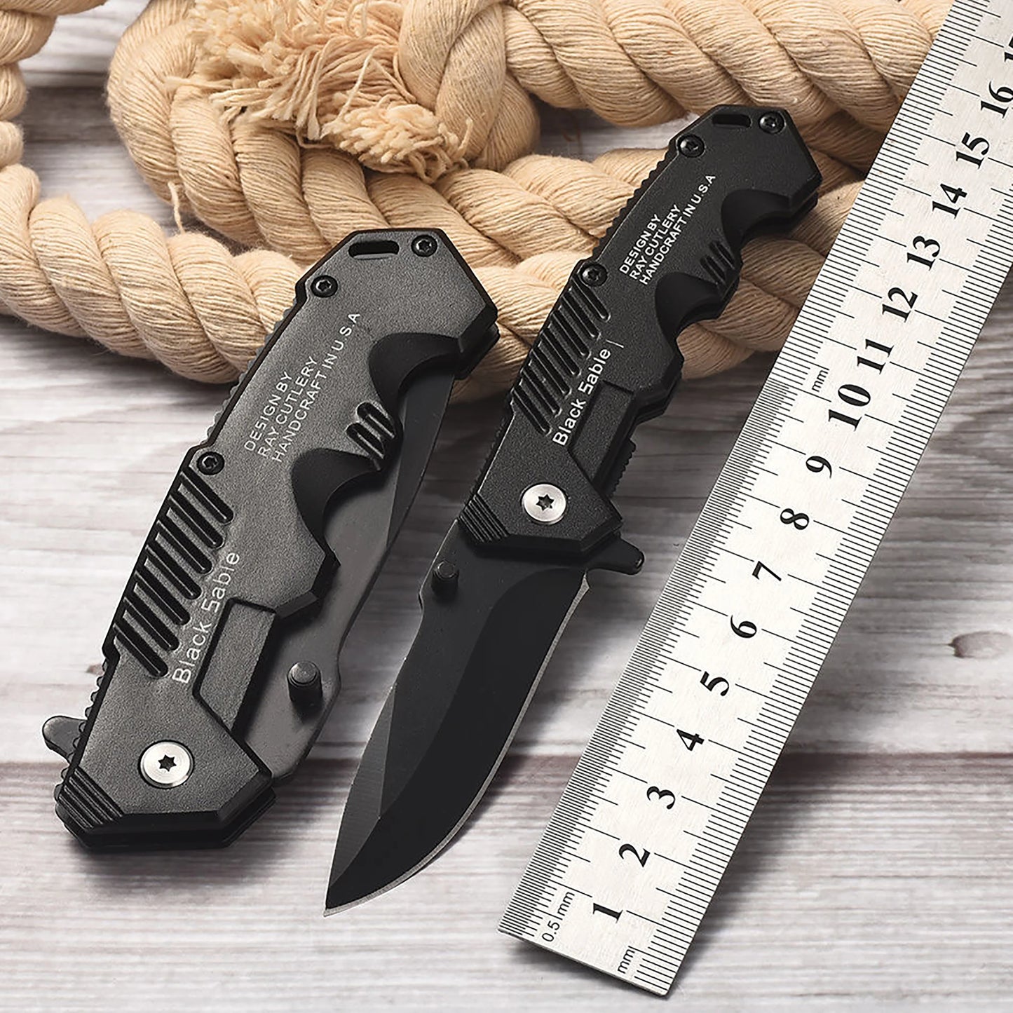 High-Hardness Folding Tactical Knife – Portable Outdoor Survival & Hunting Blade with Stainless Steel Handle