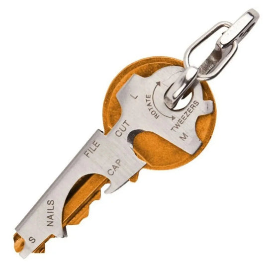 8-in-1 Stainless Steel EDC Multi-Tool Keychain