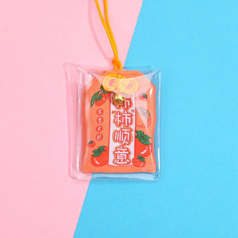 Japanese Prayer Omamori Pray Fortune Beauty Health Safety Lucky Charms Wealth Bag Guard Talisman Pendant Keychain Couple Gift