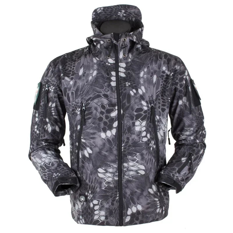 Customizable Hot Selling Military Waterproof Jacket Men's jacket Outdoor Soft Fleece Women's Windproof Breathable Thermal Hooded