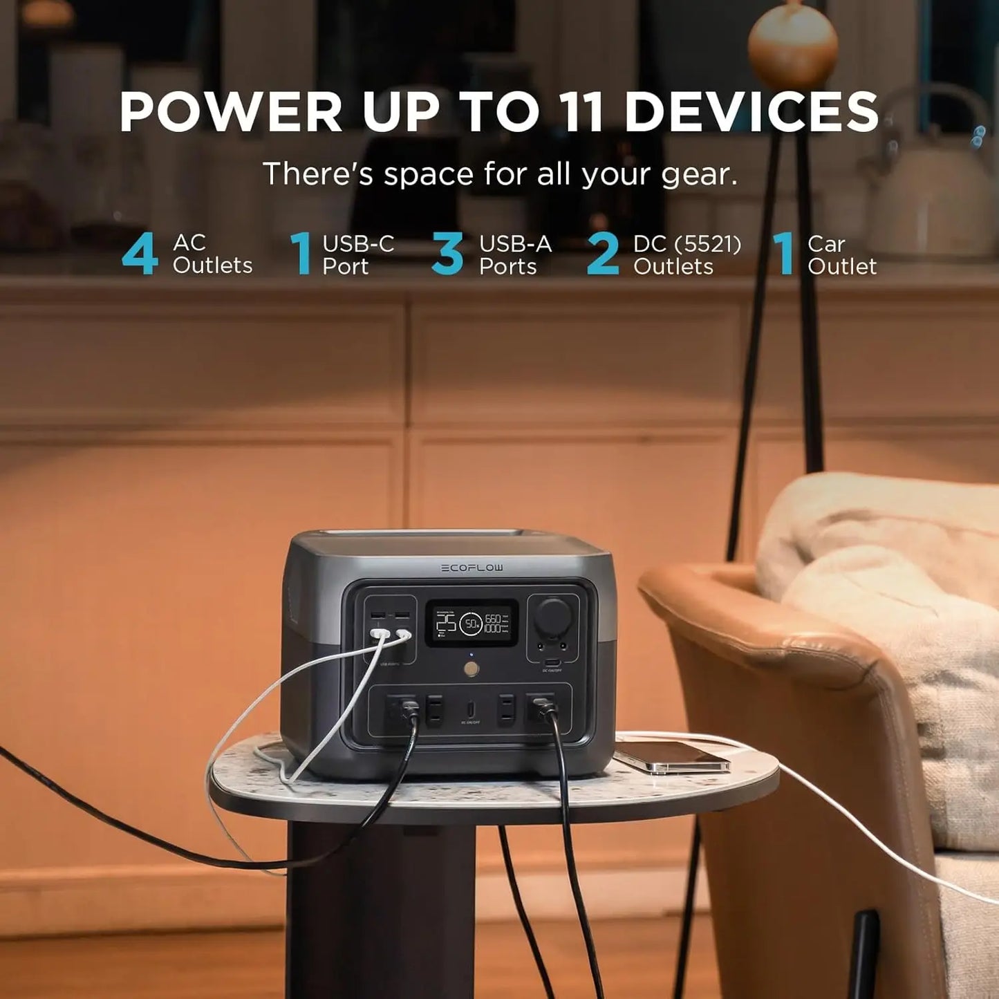 BLUETTI AC180 Portable Power Station – 1152Wh, 1800W Output, 2700W Surge, LiFePO₄, Solar + UPS, Wireless Charging