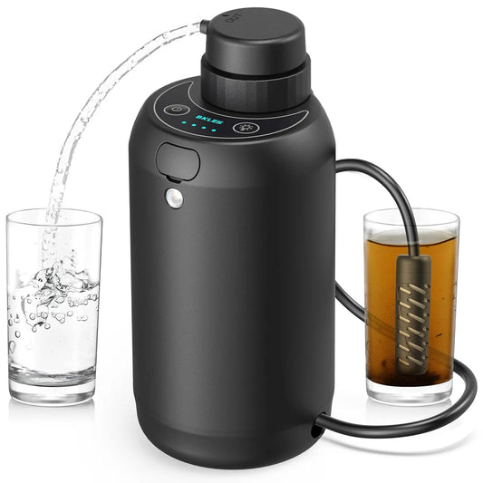 Electric Portable Water Filter-0.01Micron 5-Stage Water Purifier Survival with Emergency Lighting Water Purification System