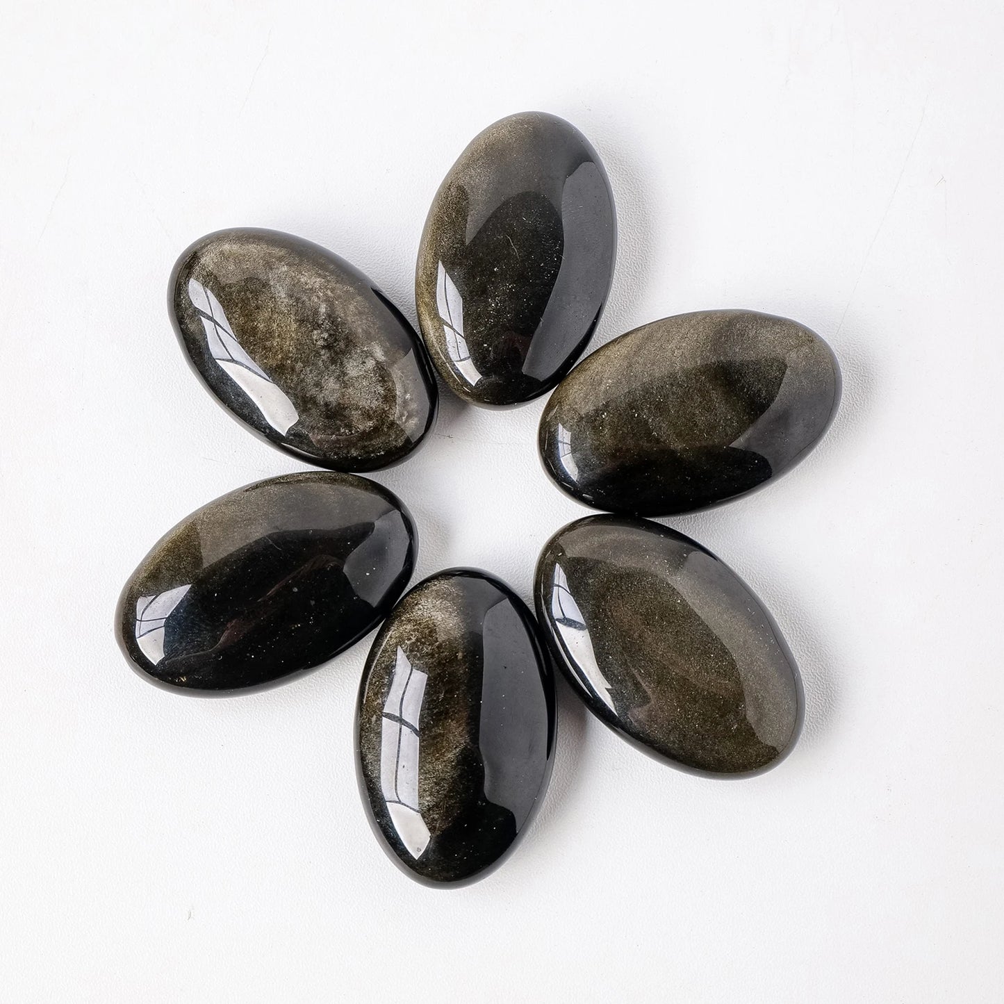 Golden Obsidian Palm Stone | Molten Sun Amulet