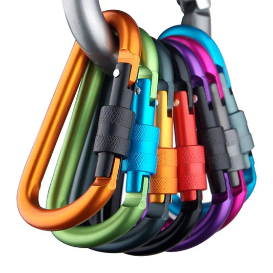 Heavy-Duty Carabiner Clips with Screw Gate (4-Pack) – Reliable Outdoor Gear for Everyday Use