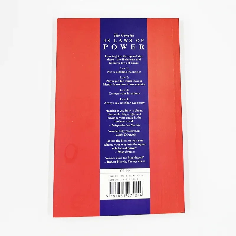 The Concise 48 Laws of Power By Robert Greene Political Leadership Political Philosophy Motivation English Book Paperback