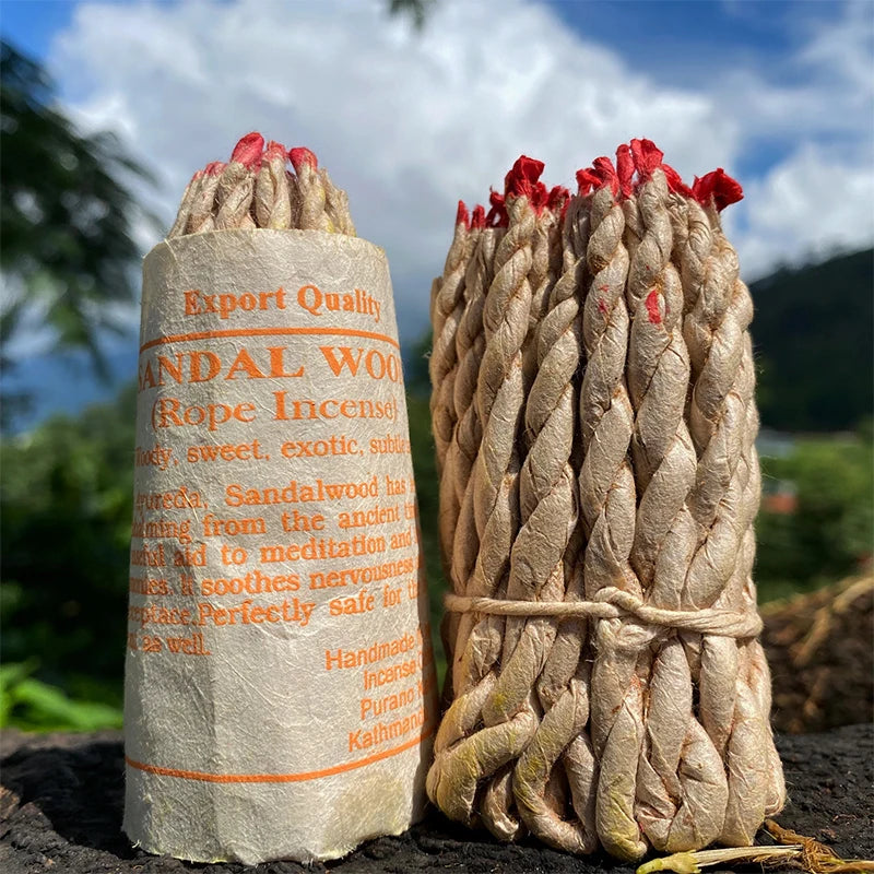 40PCS Handmade Nepal Handmade Rope Incense Cedar AromatheraTraditional py Burning Rope Fragrance Yoga Meditation Sandalwood