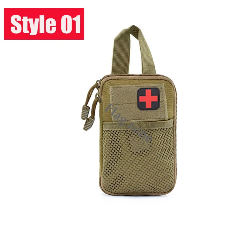 Molle Tactical Waist Bag Outdoor Emergency EDC Pouch Camping Medical Accessories Molle Tools Hunting Fanny Pack First Aid Kit