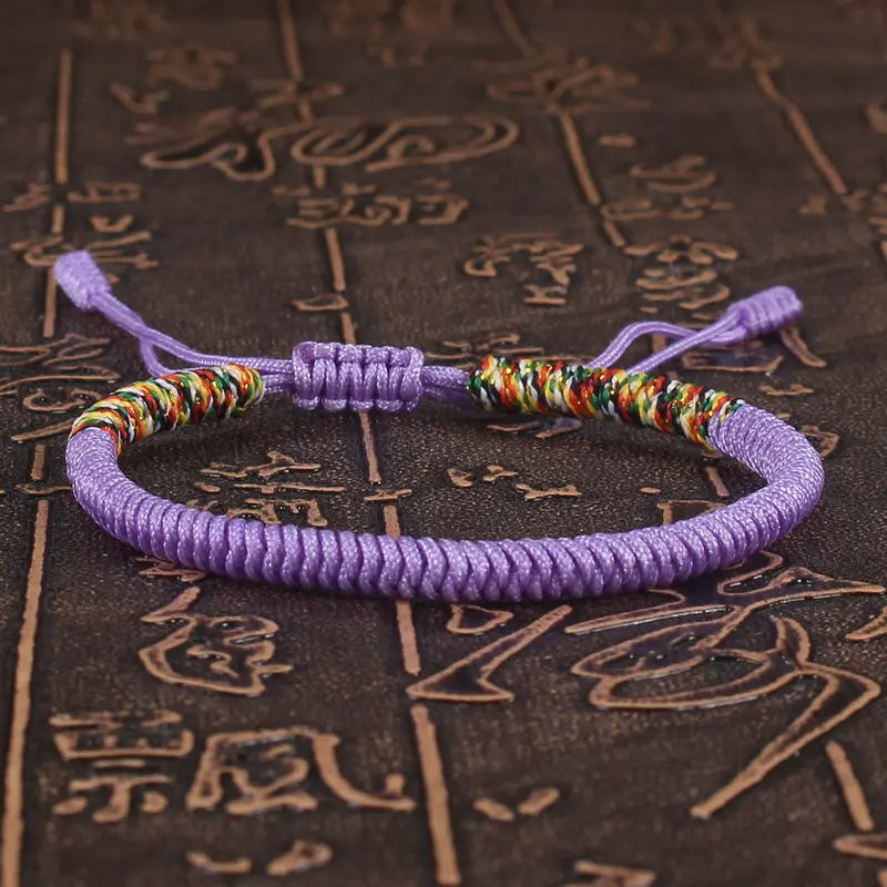 Tibetan Buddhist Lucky Bracelet Unisex Braid Red Thread Rope Adjustable King Kong Knot Bracelets for Womern Men Bangles Jewelry