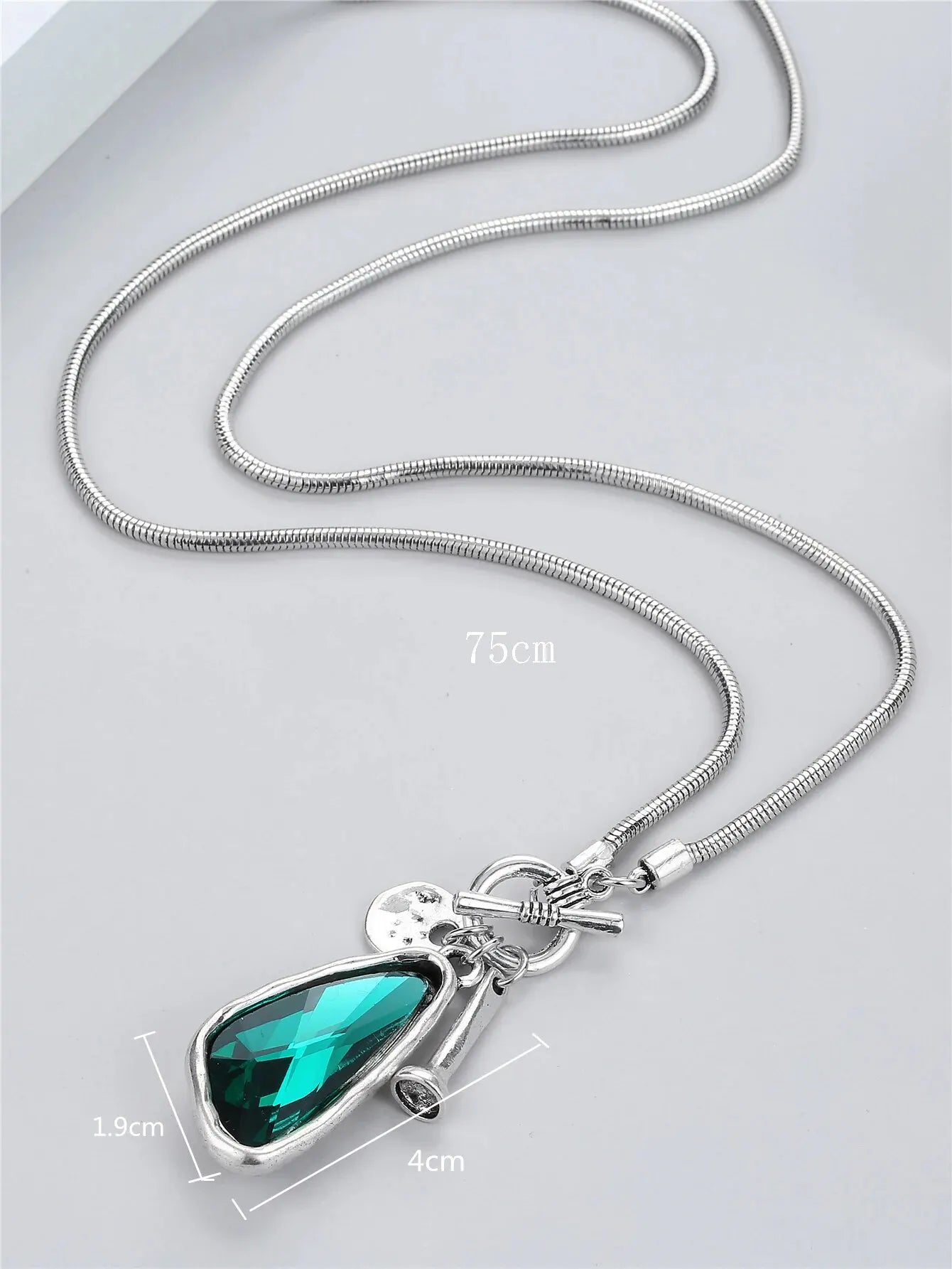 1 Simple And Personalized Long Heterosexual Oversized Irregular Crystal Talisman Sweater Chain Necklace