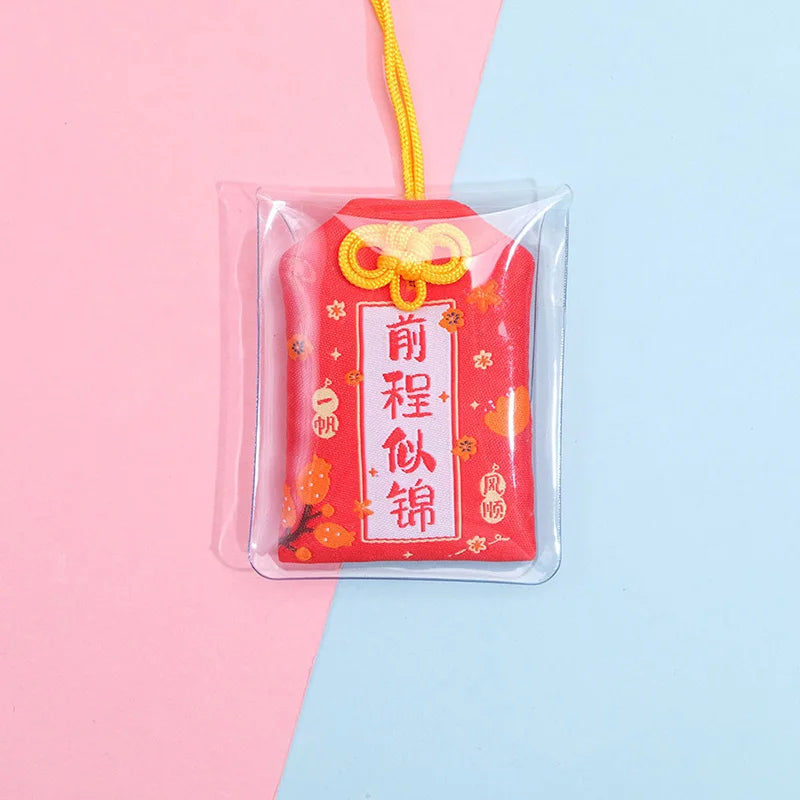 Japanese Prayer Omamori Pray Fortune Beauty Health Safety Lucky Charms Wealth Bag Guard Talisman Pendant Keychain Couple Gift