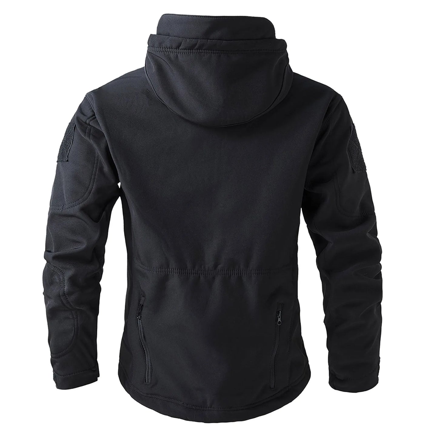 Men's Hooded Tactical Fleece Jackets Solid Outdoor Sport Climbing Hiking Camping Windbreak Multi-Pockets Three-in-One Outwears