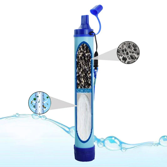 4-Pack Survival Water Filter Straws – 4-Stage Filtration for Lakes, Rivers, Streams & Emergencies