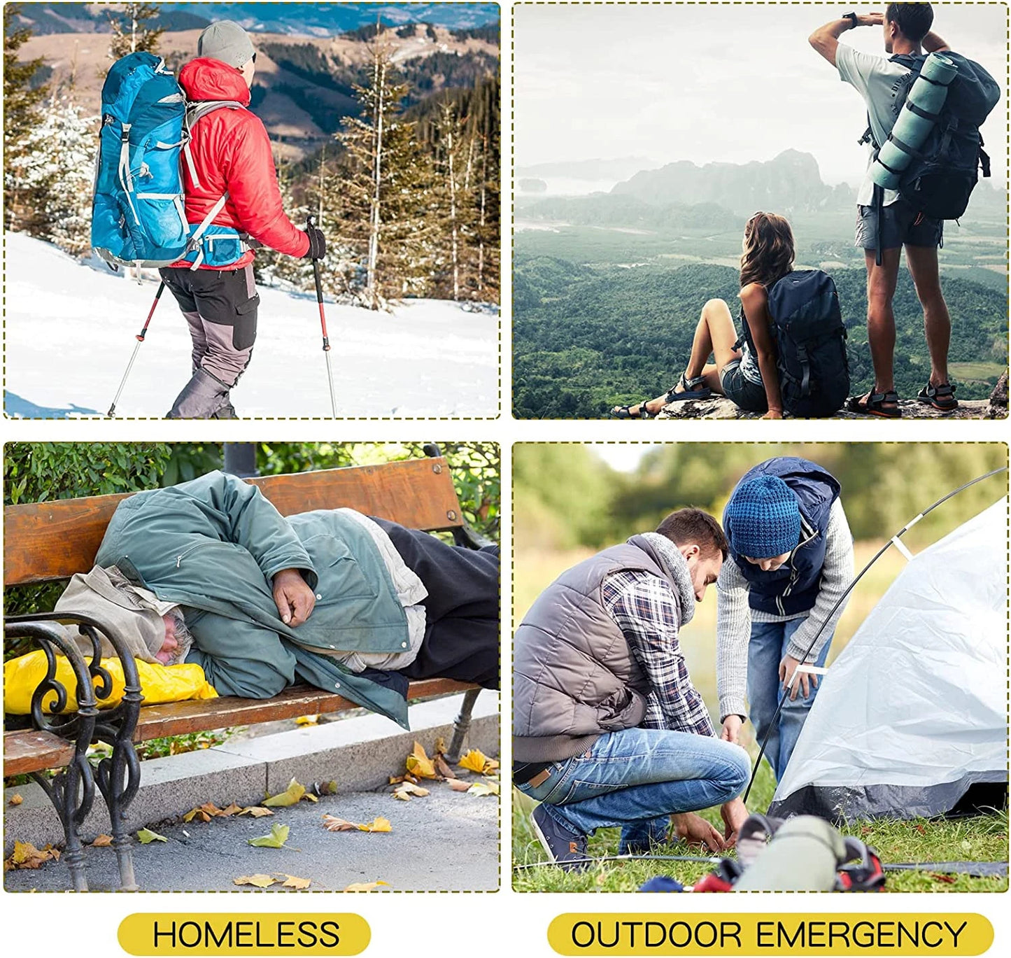 Outdoor Emergency Gold-Sliver Survival Blanket Waterproof First Aid Rescue Curtain Foil Thermal Military Blanket130X210Cm