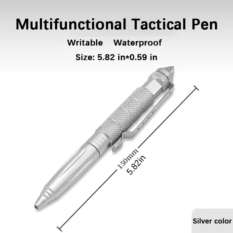 Multi-Function Tactical Pen Quality Steel Non-Slip Portable Self-Defense Aluminum Glass Breaker Survival Tool Writable