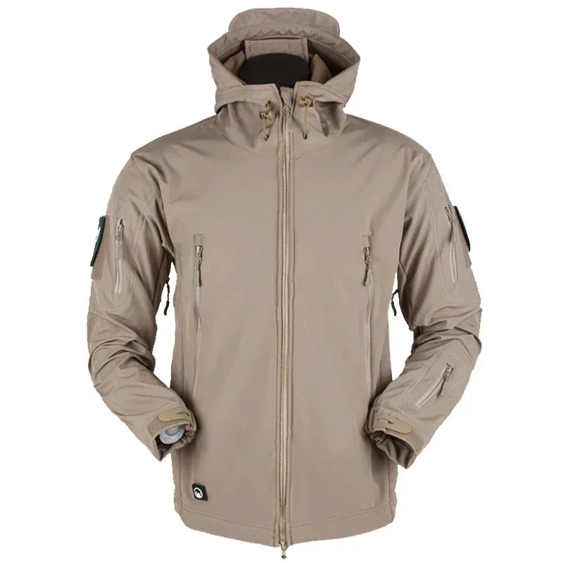 Customizable Hot Selling Military Waterproof Jacket Men's jacket Outdoor Soft Fleece Women's Windproof Breathable Thermal Hooded