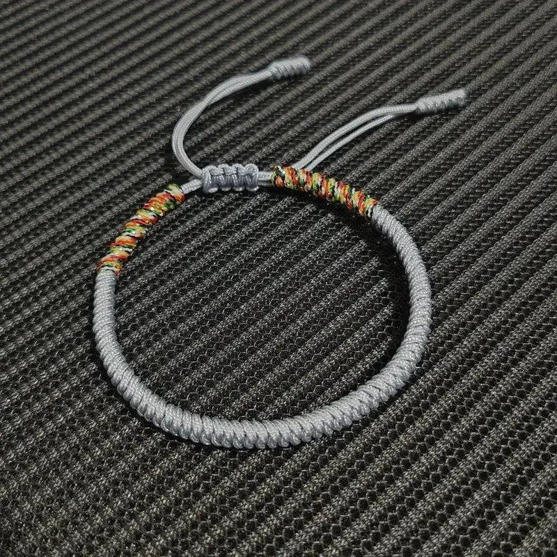 Tibetan Buddhist Lucky Bracelet Unisex Braid Red Thread Rope Adjustable King Kong Knot Bracelets for Womern Men Bangles Jewelry