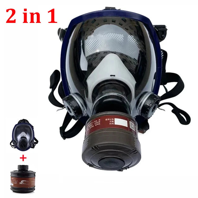 27in1 Full Face Gas Mask Chemical Biological Radioactive Contamination Gasmask Respirator Filter Radiation Dustproof Respirator